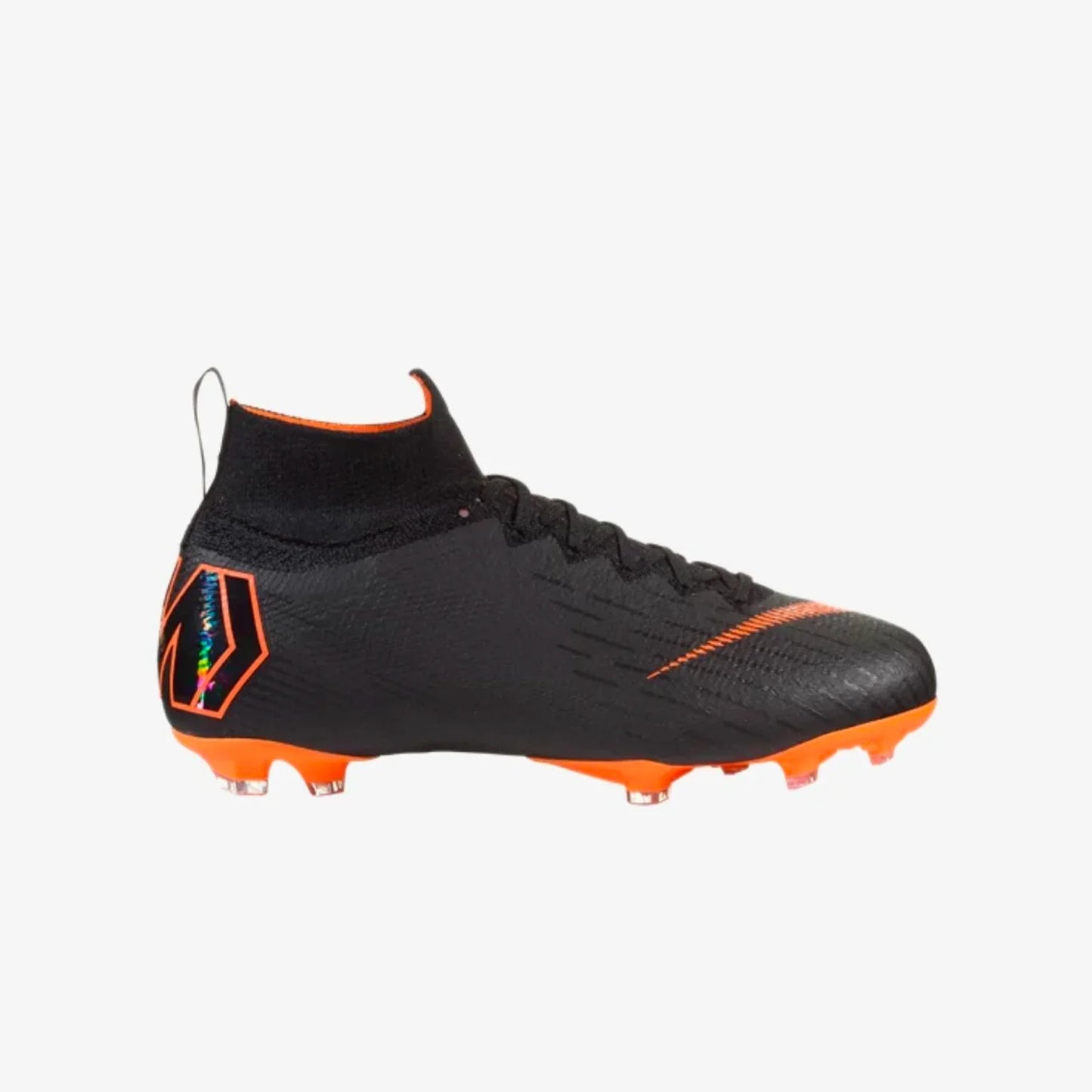 Nike JR Superfly 6 Elite FG Firm Ground Youth Soccer Cleats Black Total Orange White