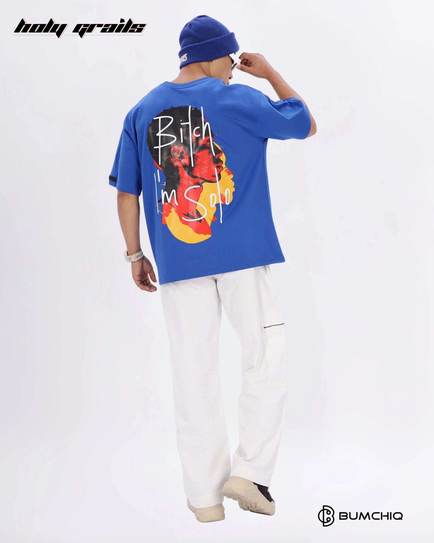 Solo Bitch Blue Oversize Tee HG x Bumchiq