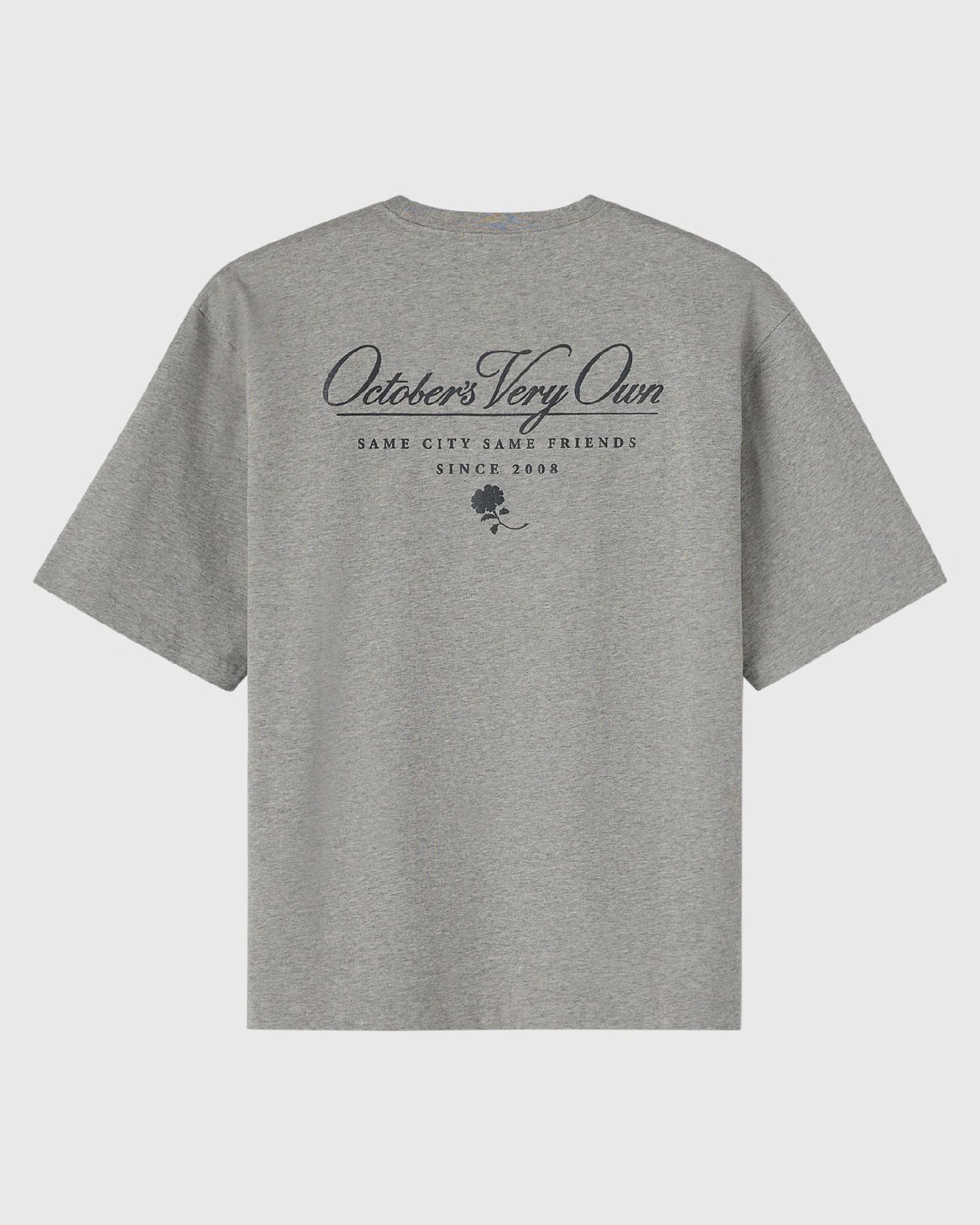 Luxe Jersey Script Tee Heather Grey