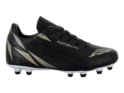 Tenis de Fútbol Furia 1023 Negro Oro para Niño