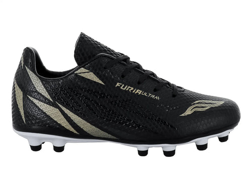 Tenis de Fútbol Furia 1023 Negro Oro para Niño