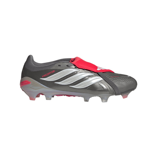 adidas Predator Pro Fold Over Tongue FG Mens Soccer Cleats Grey Red