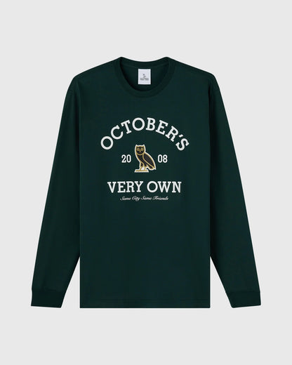 Collegiate Long Sleeve Tee Midnight Green