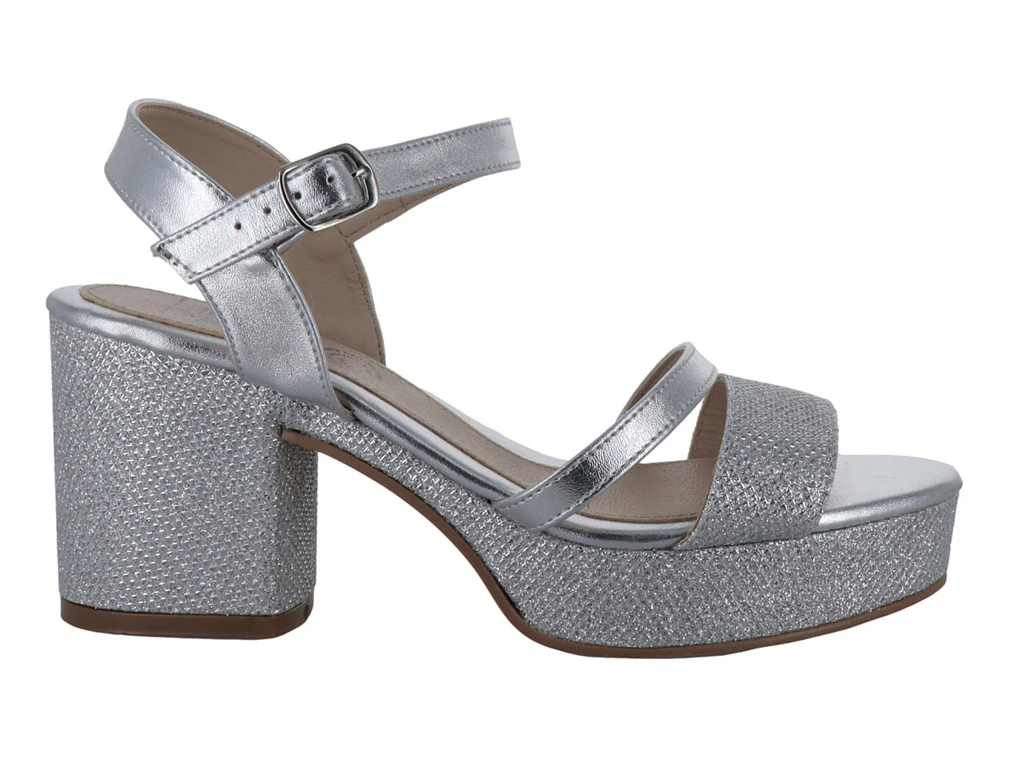 Zapatillas Luna Rosa Color Plata para Mujer