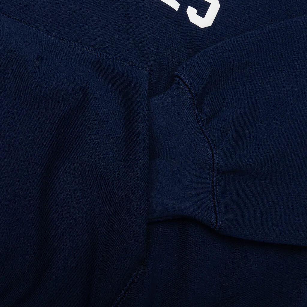 Fear of God Essentials x MLB Yankees Sport Hoodie Midnight Navy Homestead Heather
