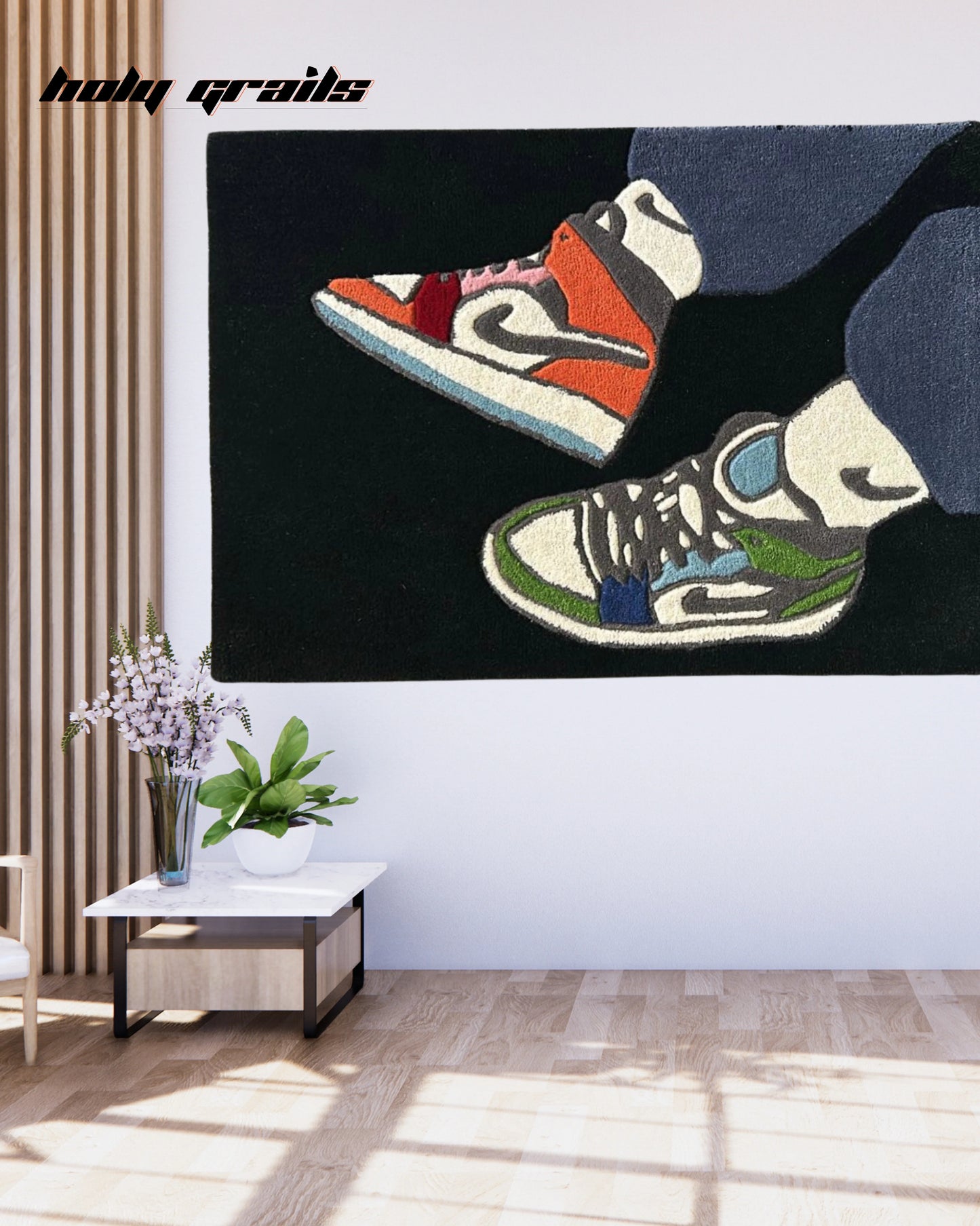 Kick Flex Black Hand Tufted Rug