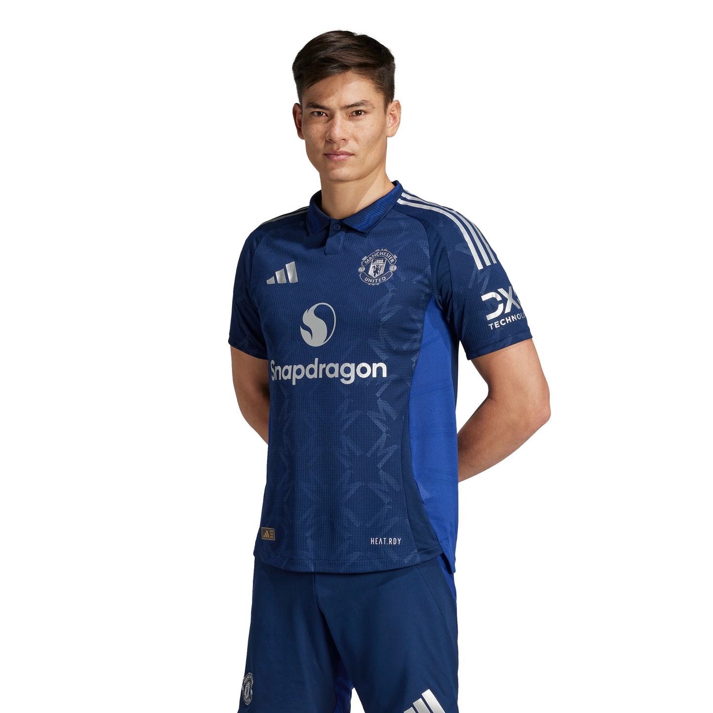 adidas Manchester United Away Authentic Mens Soccer Jersey 24 25 Night Indigo White