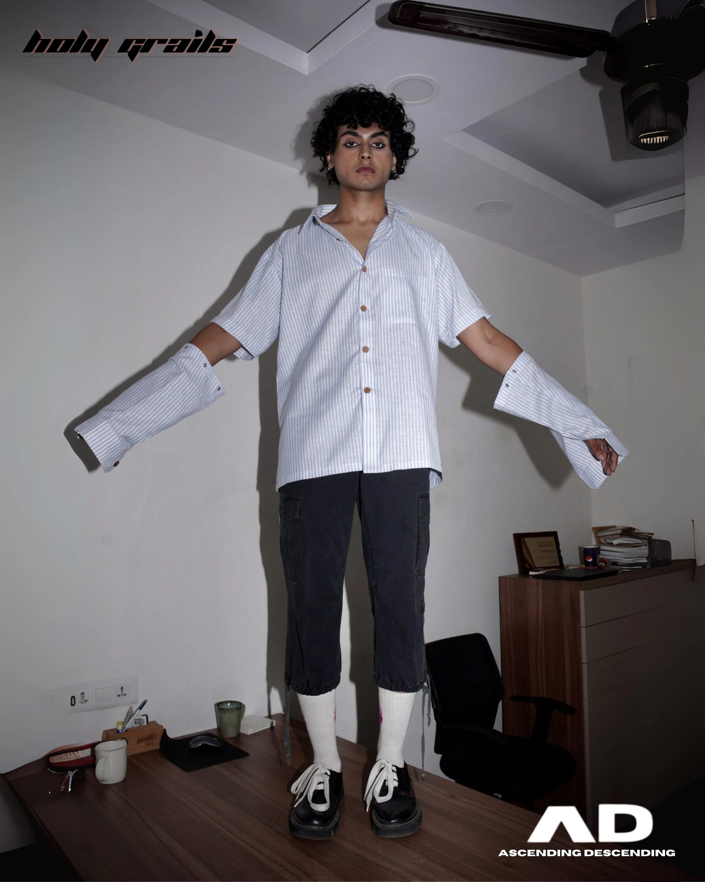 Switch Stripes Convertible Shirt HG x Ascending Descending
