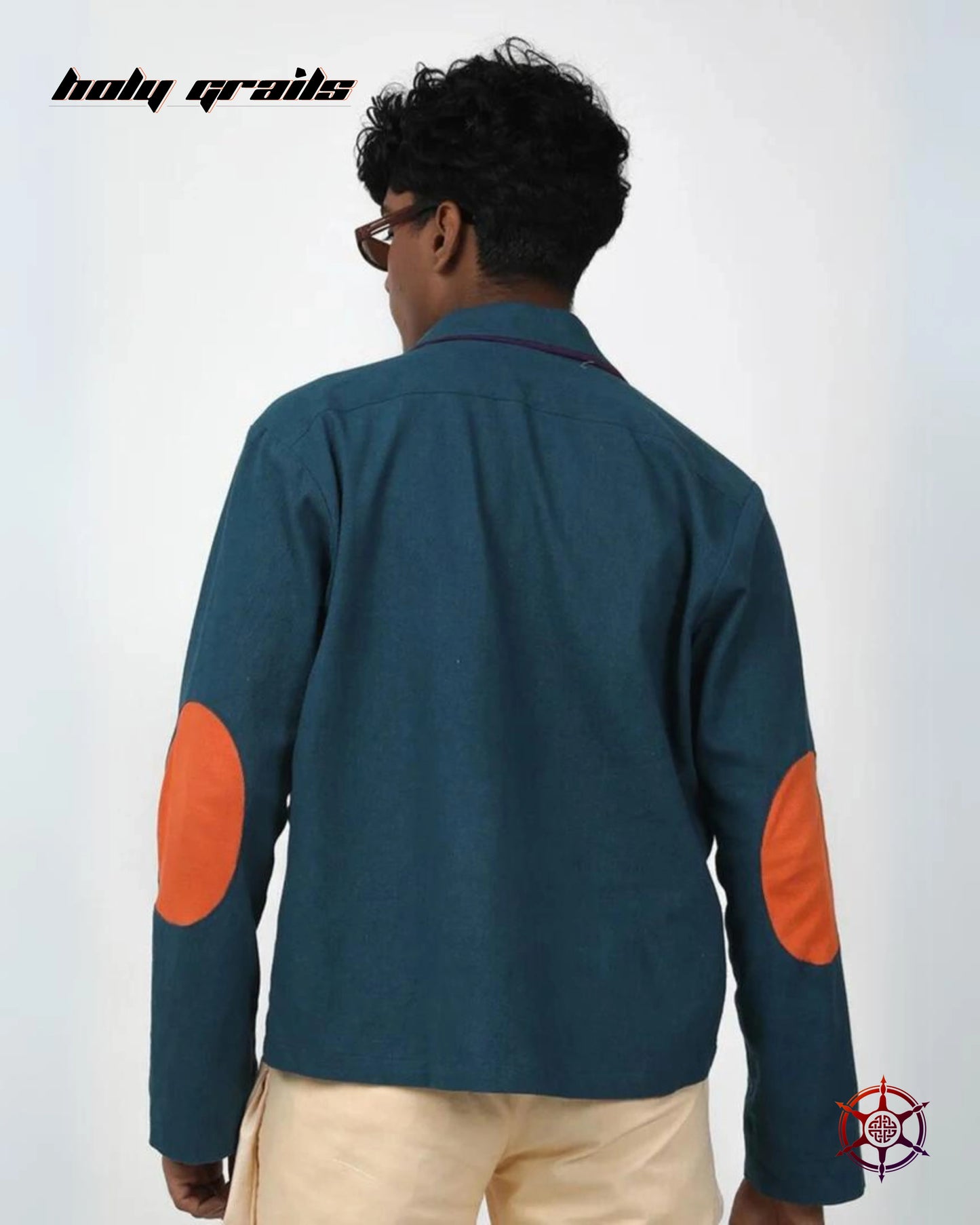Crystal Teal Panel Shacket HG x Duskin