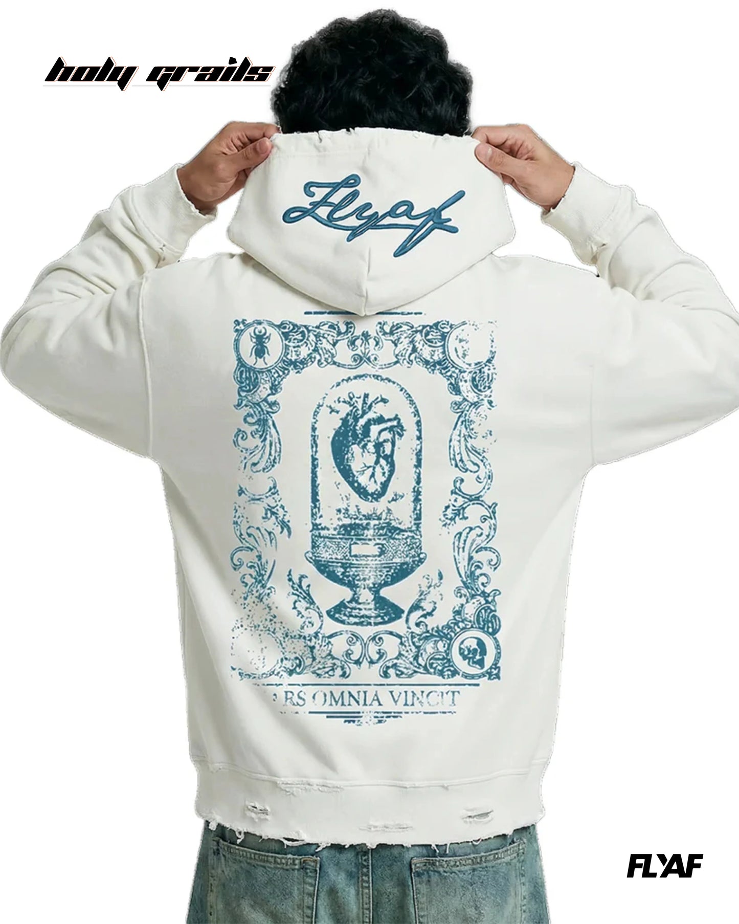 Ethereal Edge White Hoodie HG x FLYAF