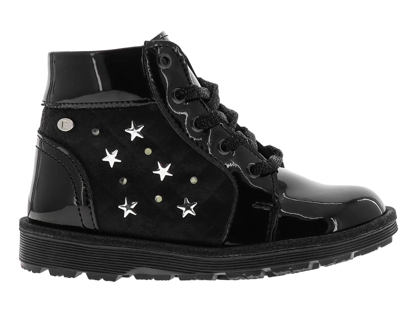 Botas Coqueta Negro Charol para Niña
