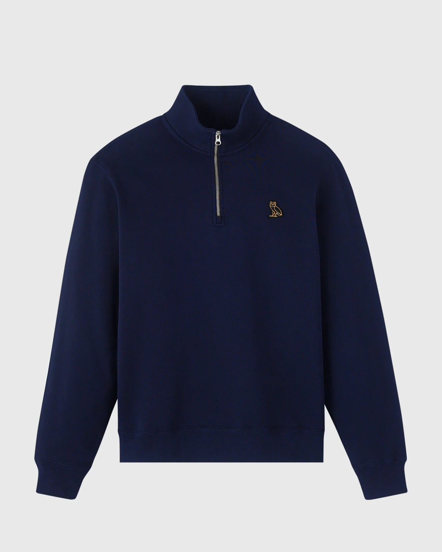 Classic Quarter Zip Mockneck Sweatshirt Navy