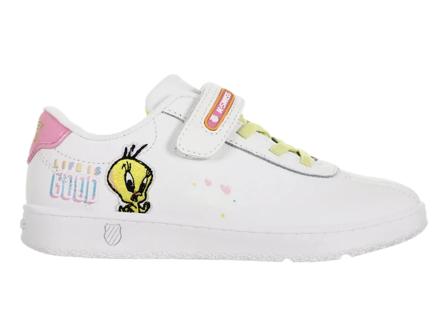 Tenis K Swiss Tweeties Blanco y Rosa para Niña