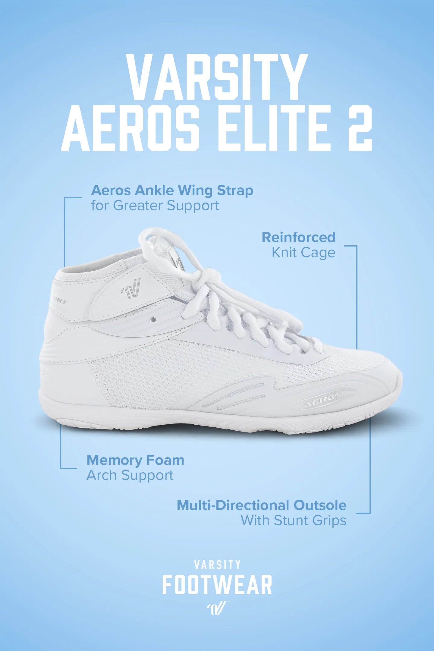 Varsity Aeros Elite 2 Black Cheer Shoes