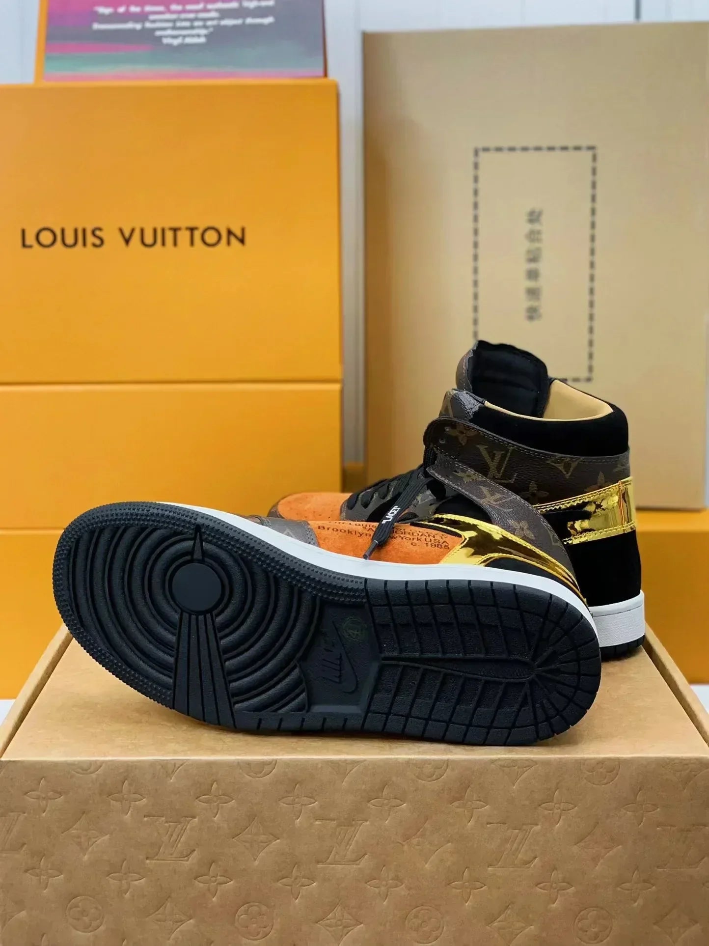 Nike Air Jordan 1 x LV Luxury EarthTone Monogram Edition