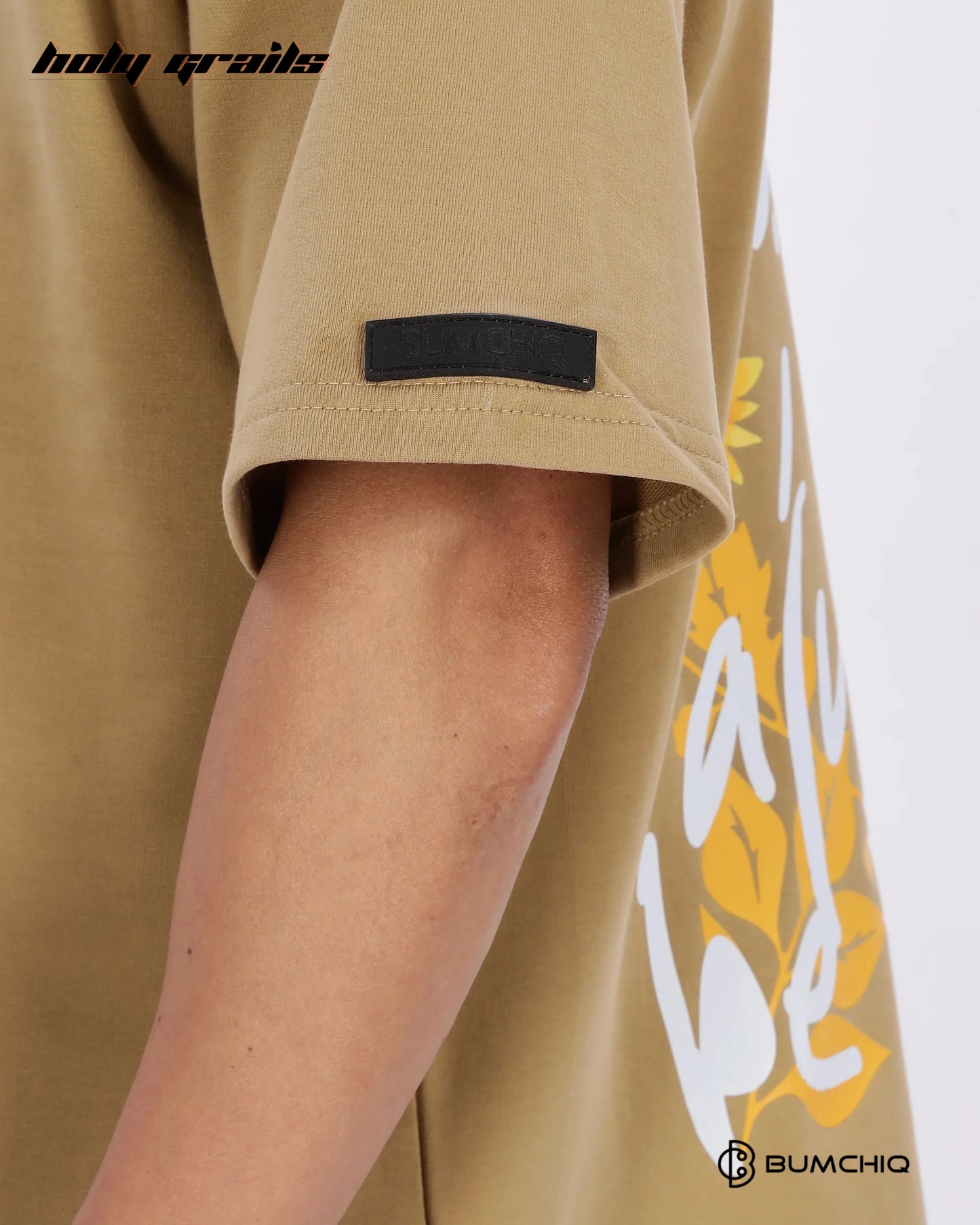 Always Here Beige Oversize Tee HG x Bumchiq