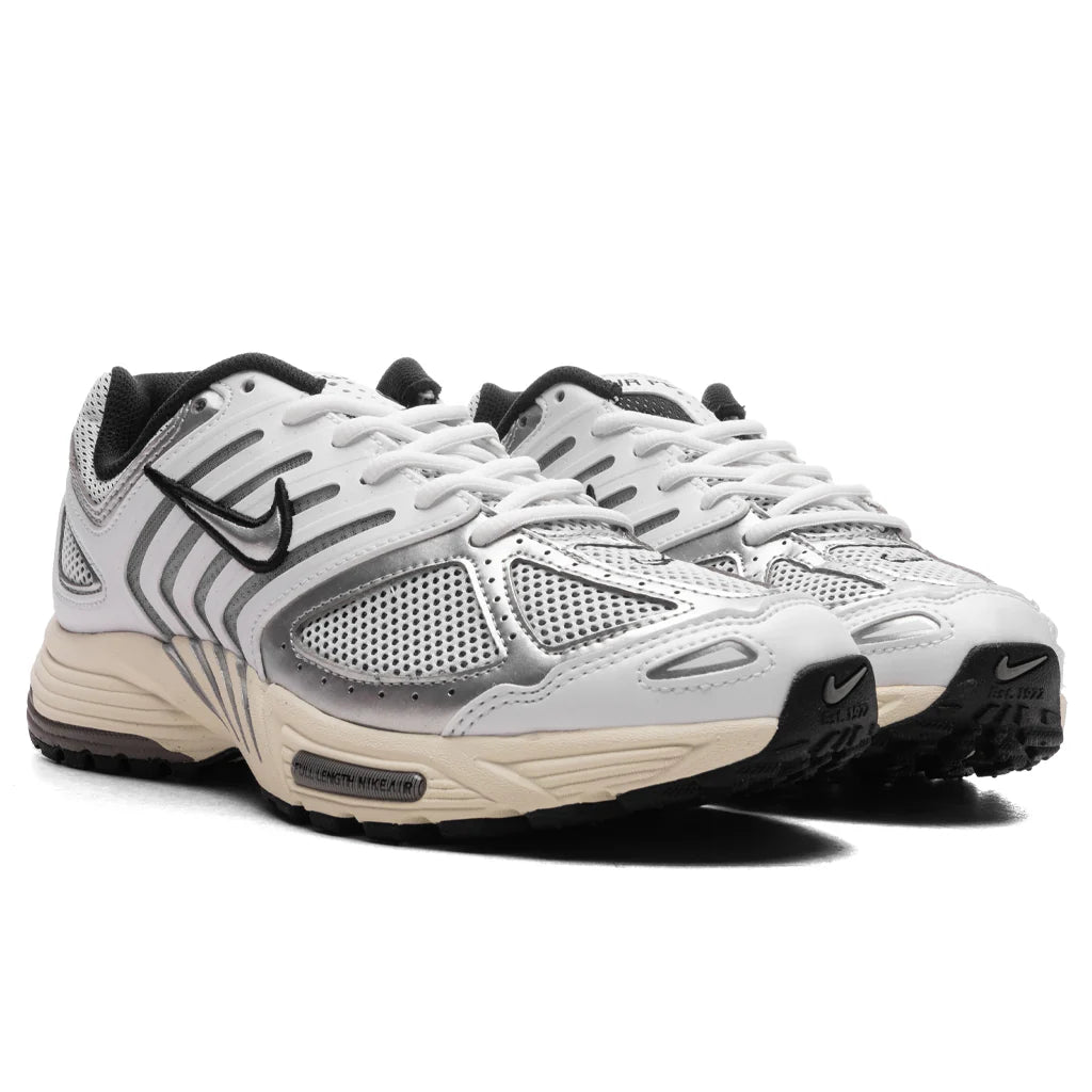 Womens Air Pegasus 2005 White Metallic Silver Coconut Milk Black