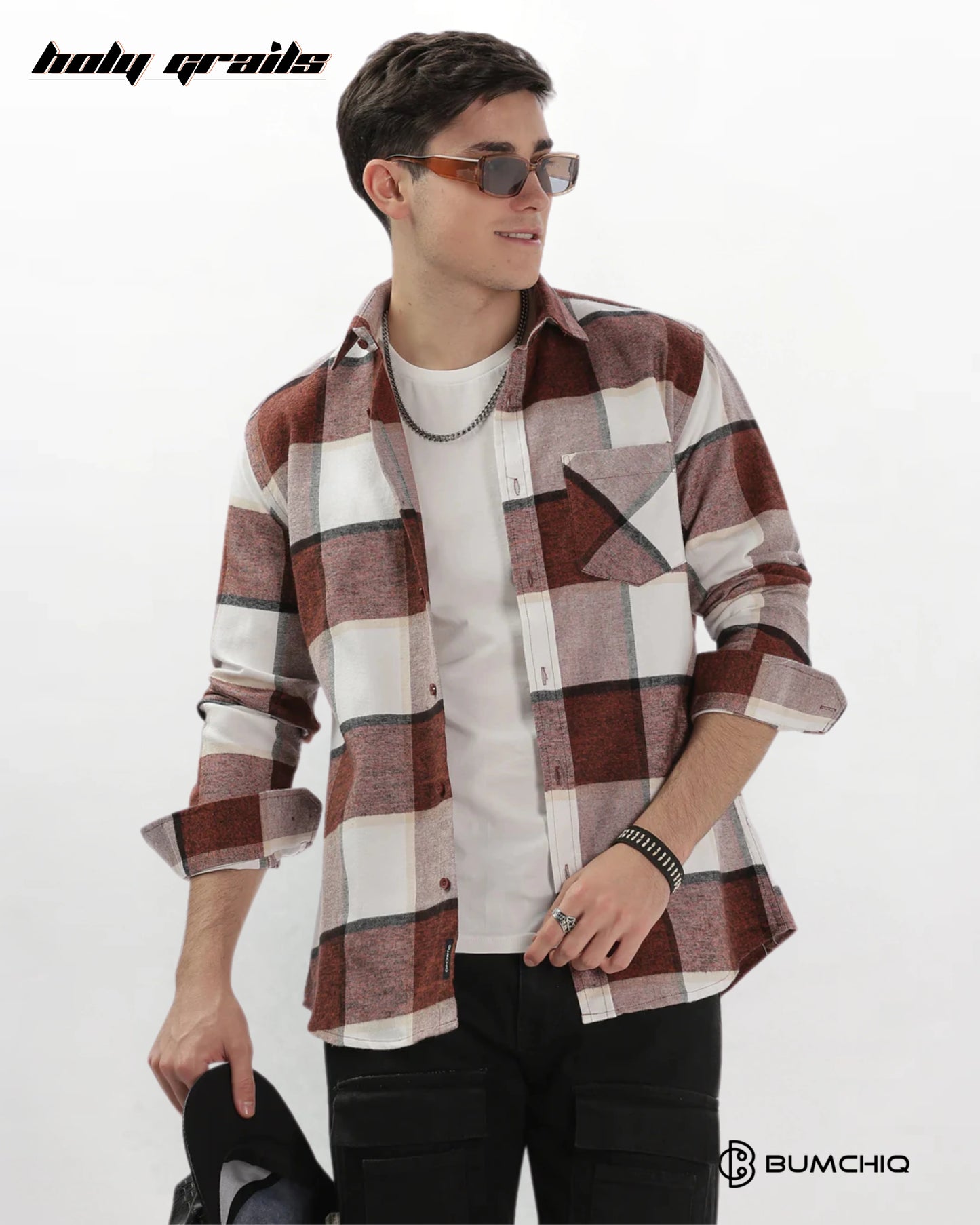Maroon Flannel Overshirt HG x Bumchiq