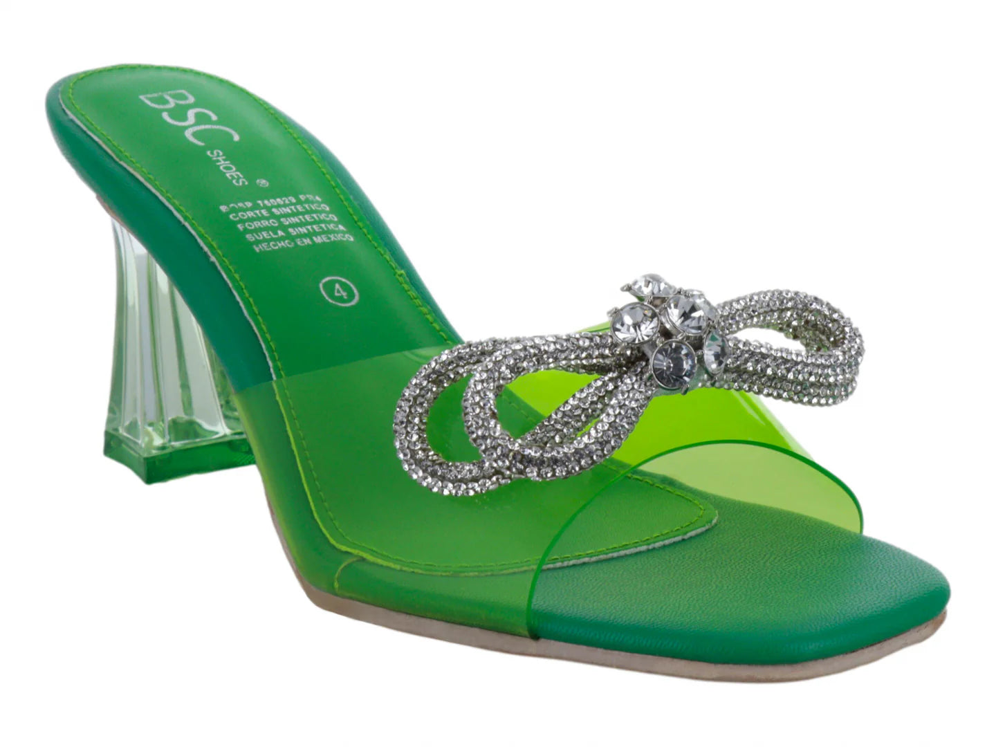 Zapatillas Tacones BSC Shoes Verde para Mujer