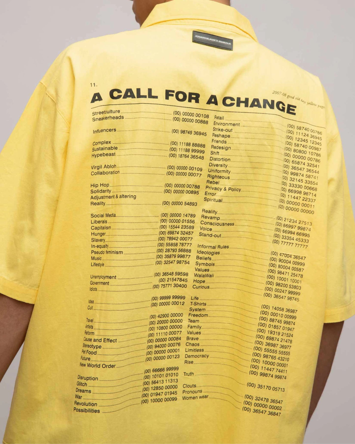 Yellow Pages Shirt HG X WalaWali