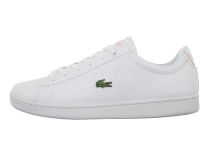 Tenis Lacoste Carnaby Evo Blanco y Rosa para Niña