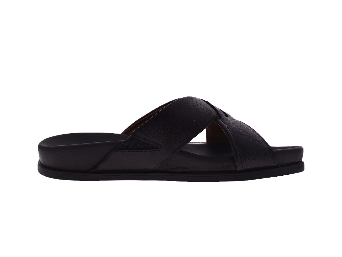 Sandalias Quirelli de Cuero Negro para Hombre