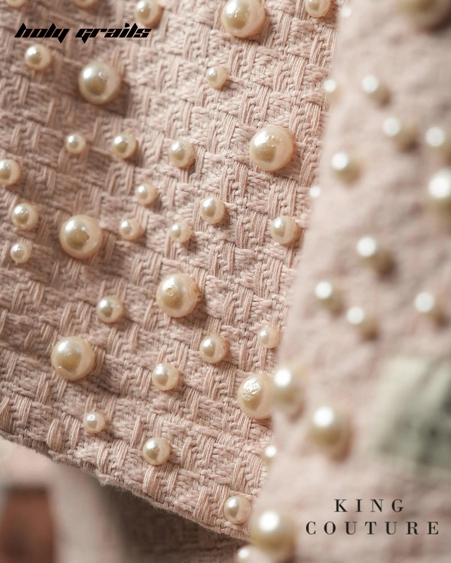Rose Pearl Zipper Jacket HG x King Couture