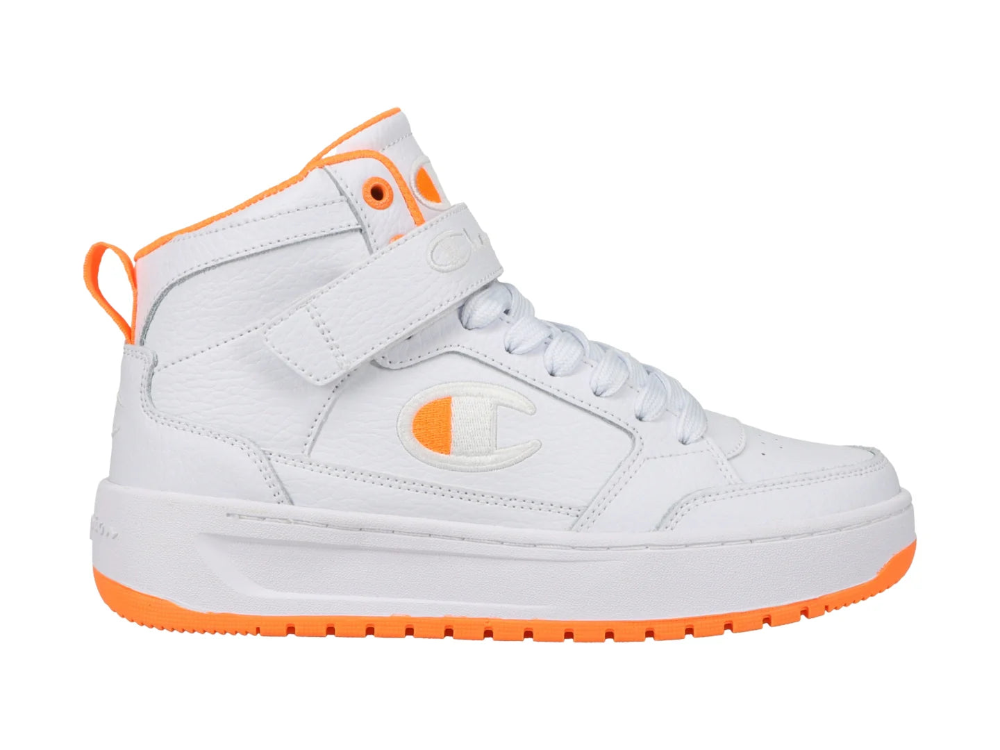 Tenis Champion Drome Hi Blanco y Naranja para Niño