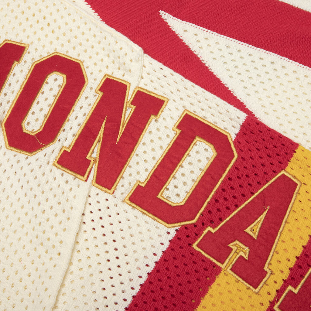 Knit Mesh Jersey Cream Red