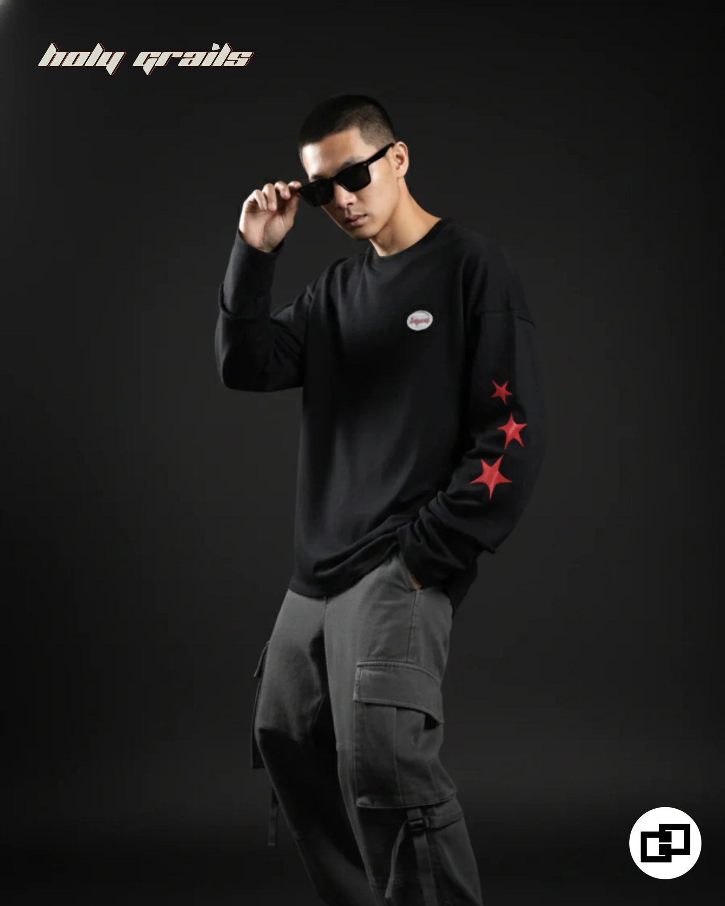 Ilegally Good Black Full Sleeves T Shirt HG x Grey Hound