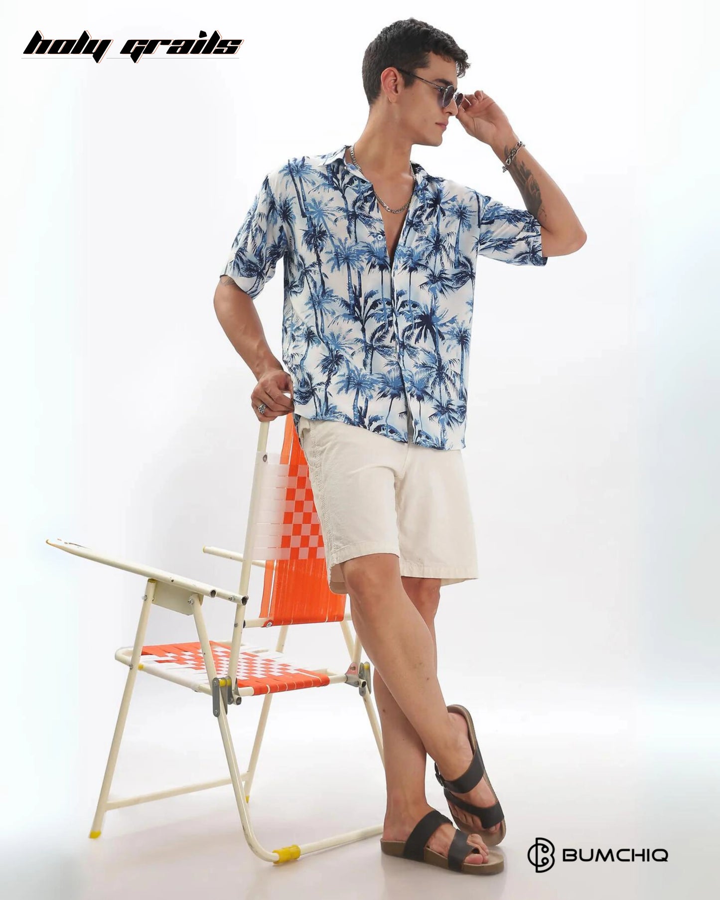 Bluish Palm Shirt HG x Bumchiq