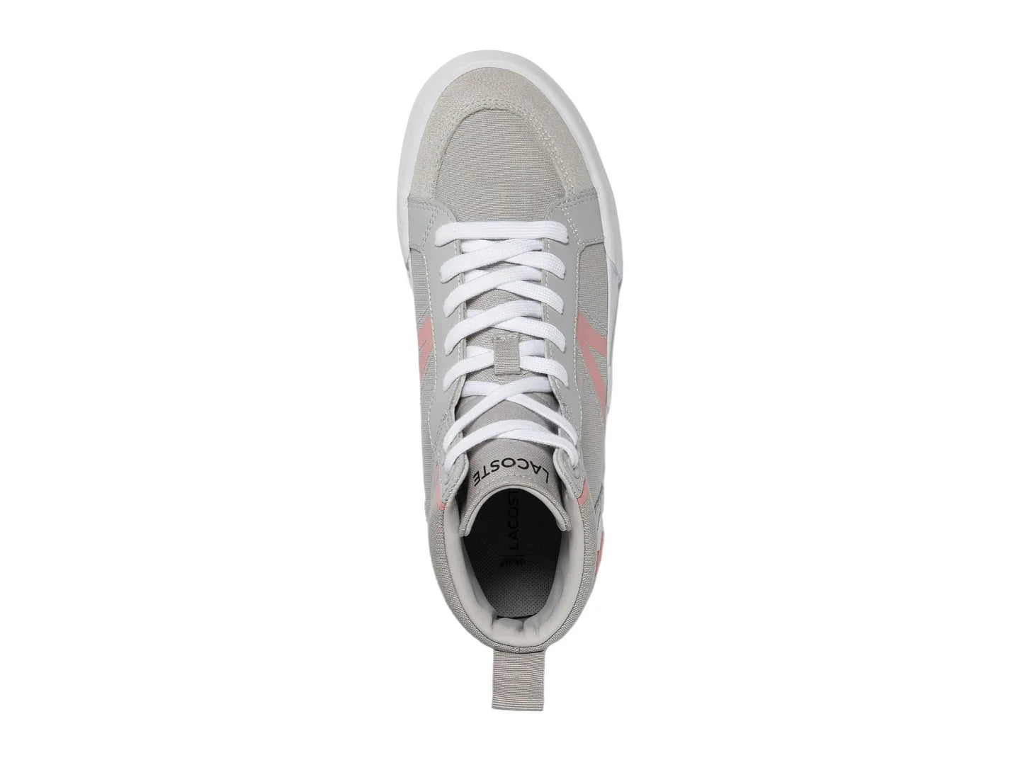 Tenis Lacoste L004 Mid Gris y Rosa para Mujer