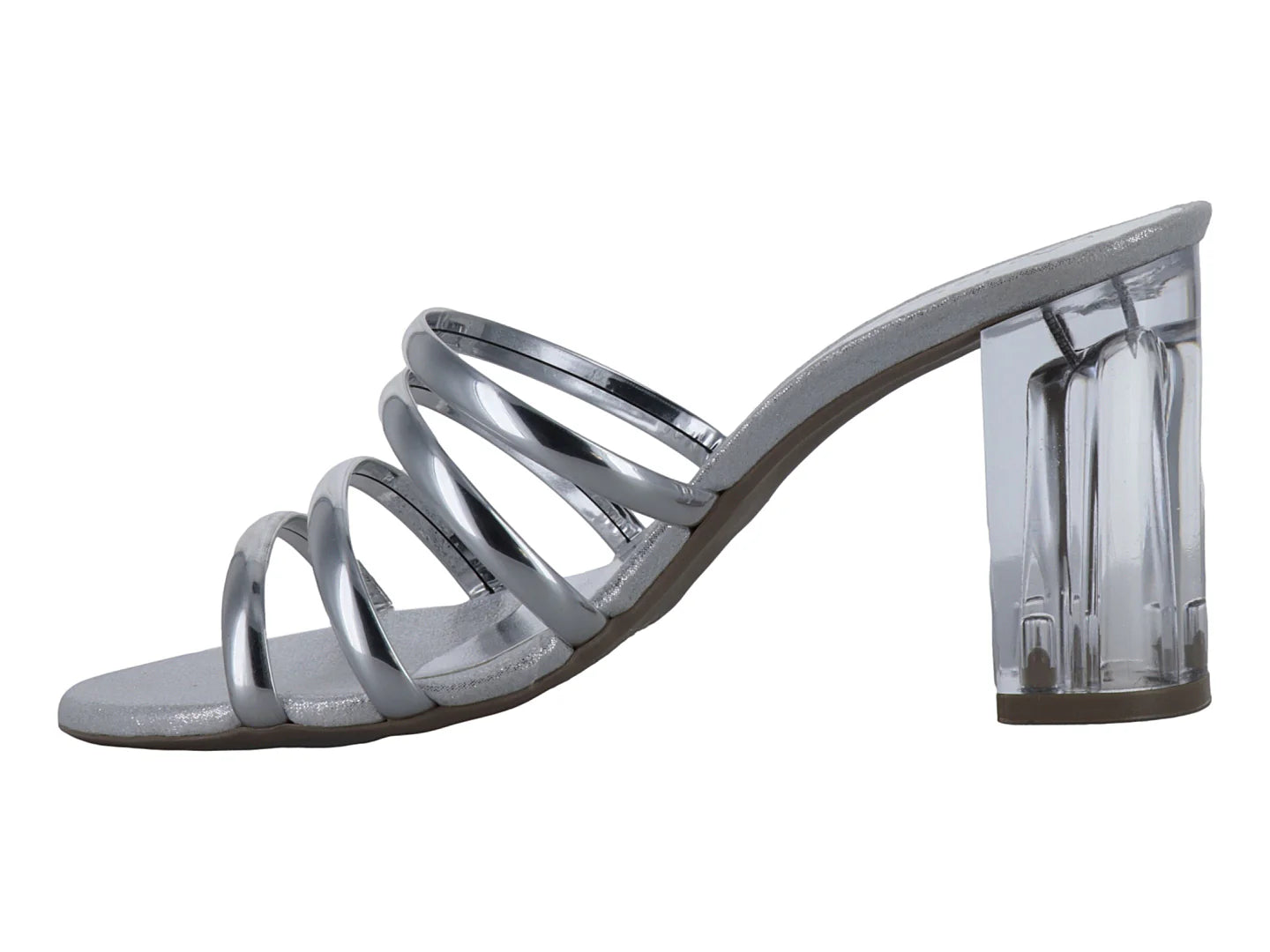 Sandalias ROZE Tacón Cuadrado Plata para Mujer