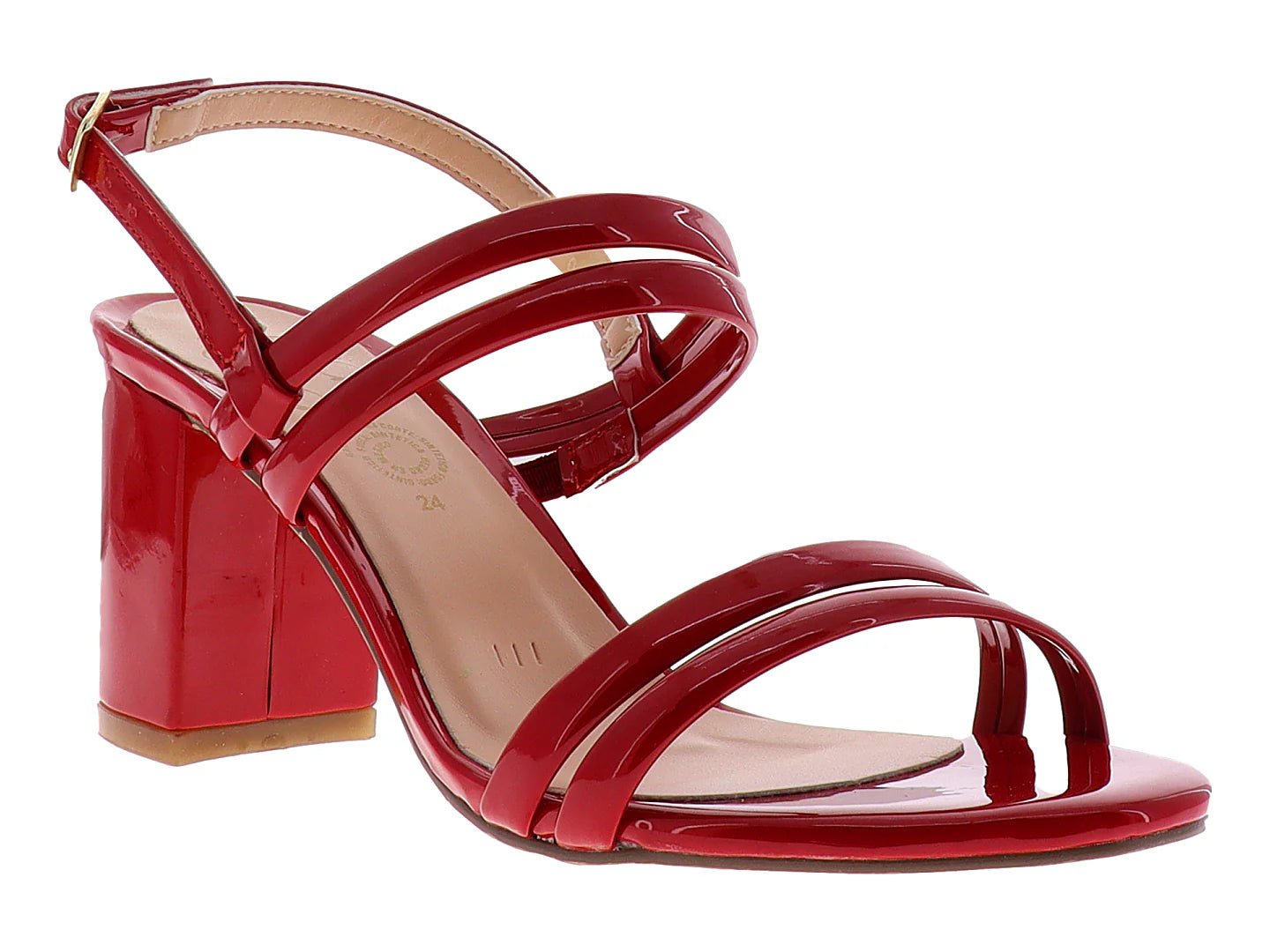Sandalias Luna Rosa Charol Rojo para Mujer