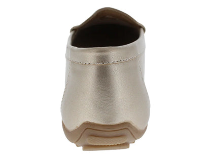 Zapatos Mocasines Comfort Fit Dorado para Mujer