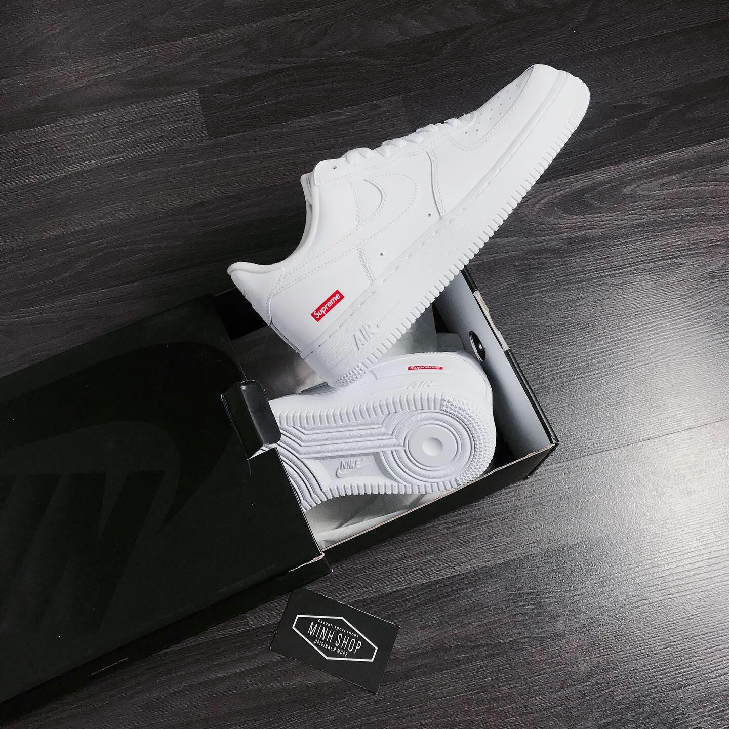 Nike Air Force 1x Supreme Low Box Logo White