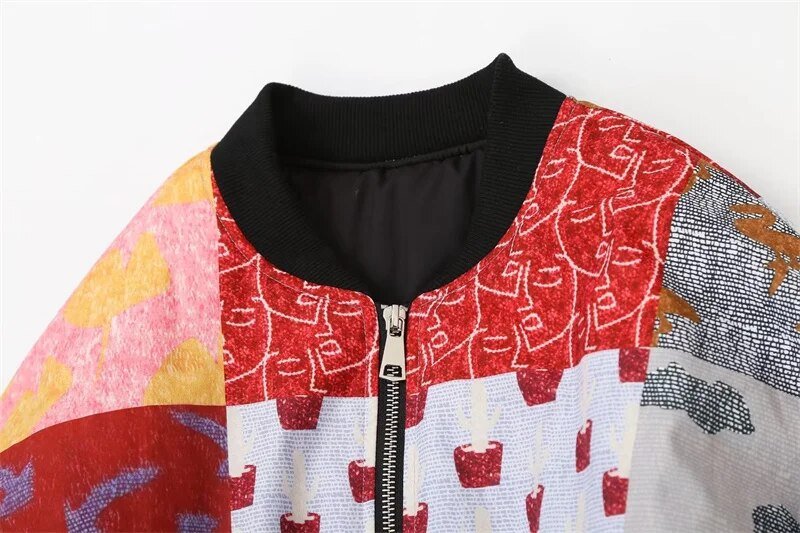 Multi-Print Quilted Reversible Jacket