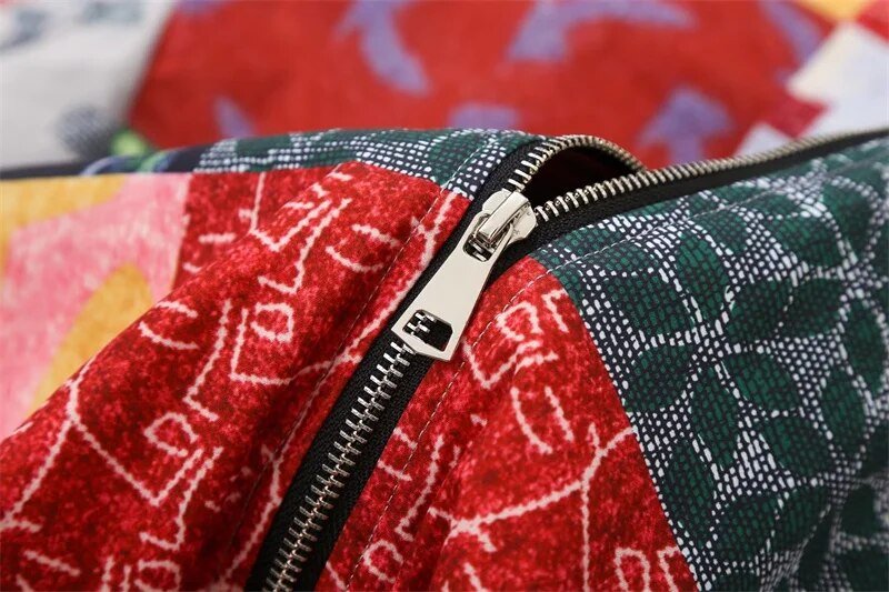 Multi-Print Quilted Reversible Jacket