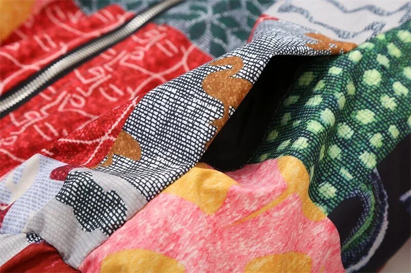 Multi-Print Quilted Reversible Jacket
