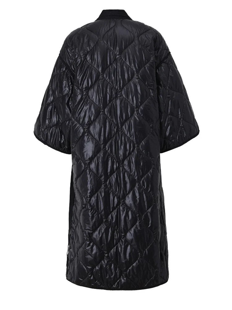 Quilted Kimono Long Coat