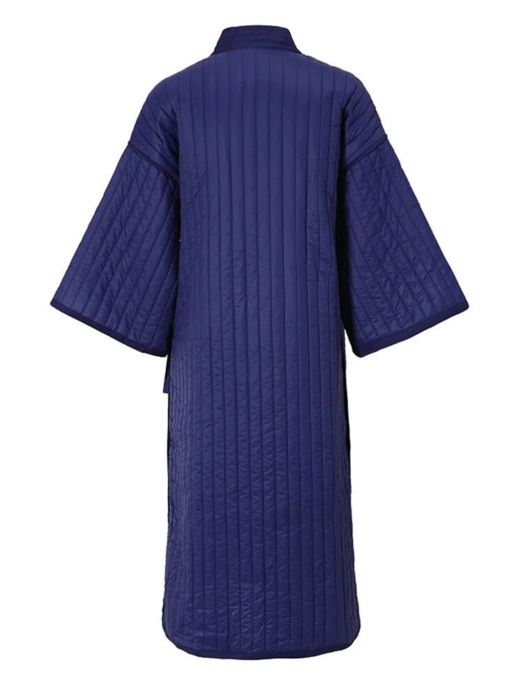 Quilted Kimono Long Coat
