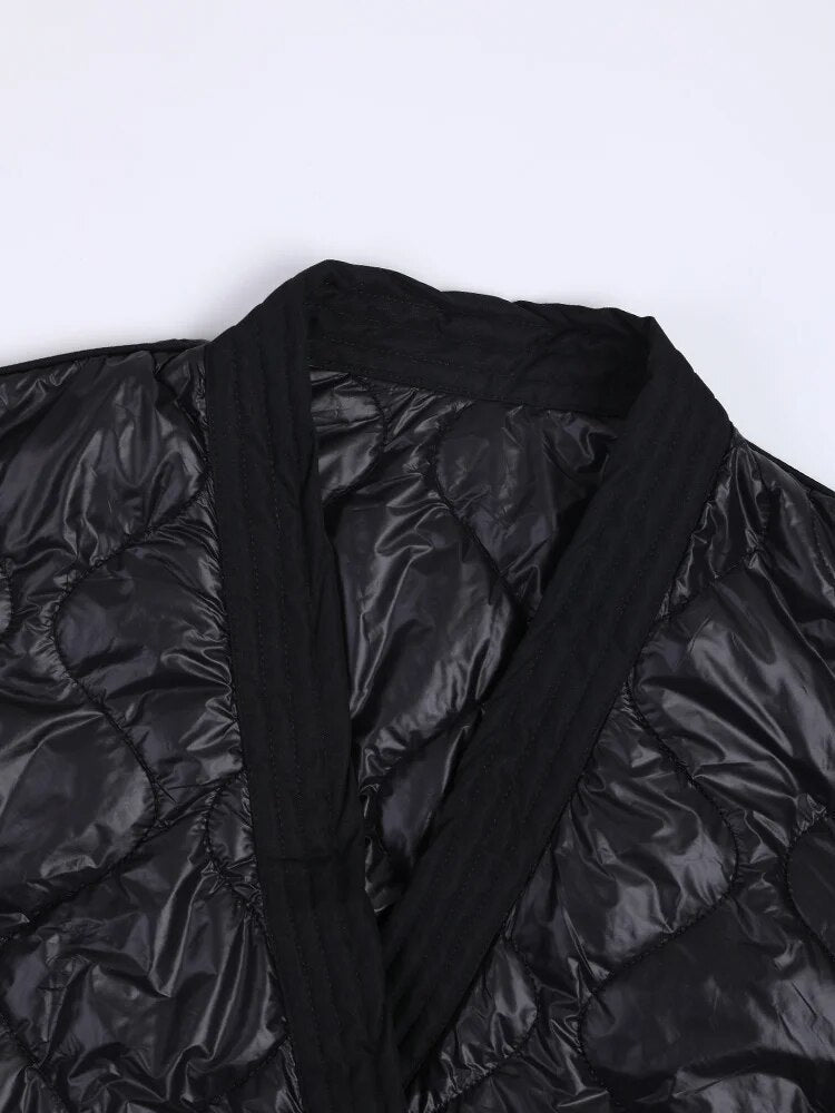 Quilted Kimono Long Coat