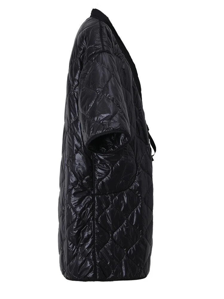 Quilted Kimono Long Coat
