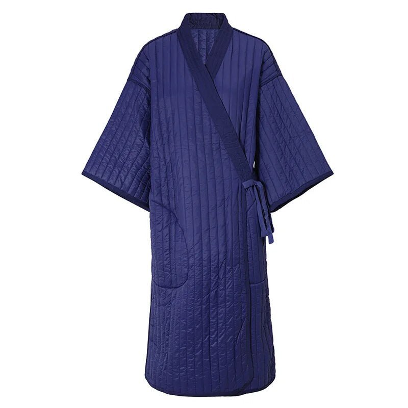 Quilted Kimono Long Coat
